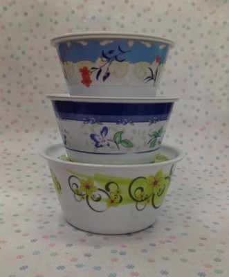 Large, Medium and Small Bowl for Hand-Washing Melamine Tableware Imitation Porcelain Tableware Melamine Tableware