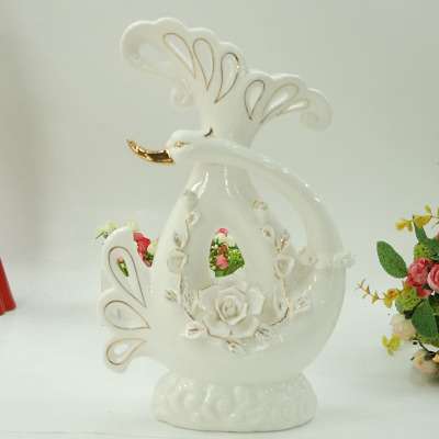 Gao Bo Decorated Home Gilt porcelain ceramic decals swan swan animal ornaments creative gifts wedding room decoration