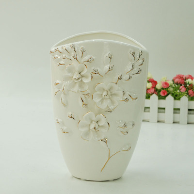 Gao Bo Decorated Home Handmade porcelain gilt vase ceramic vase ceramic vase ornaments Home Decoration