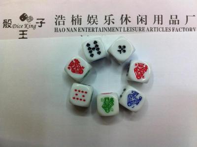 [manufacturers direct sale] poker dice acrylic dice 1.6 cm white poker dice