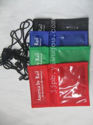 Hung rope multi-function exhibition passport package adopts waterproof quality 420D Oxford cloth material production.