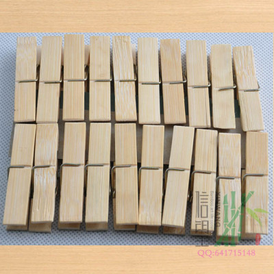 1Bamboo Clip Wholesale Bamboo Clothes Clip Ordinary with Section Transparent Bag Bleaching Clip Factory Direct Sales