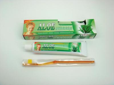 the new aloe toothpaste with free toothbrush