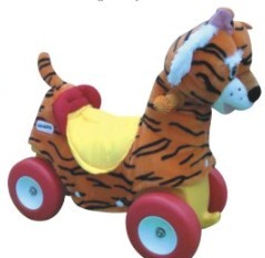 Single plush animal vehicle