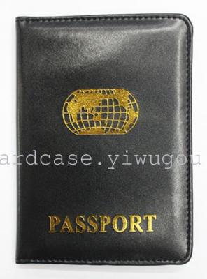 Leather passport book, passport cover.