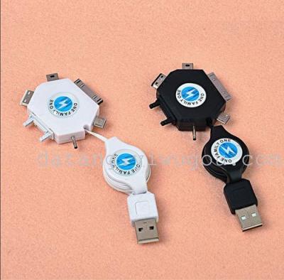 Retractable USB data cable USB multifunction interfaces 6 $ 10,000 full wire long