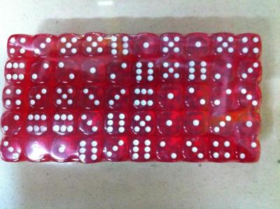 [manufacturers direct sales] spot supply acrylic dice 1.6 transparent red dice