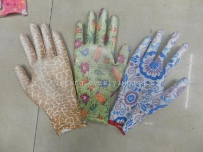 Gloves, anti-static gloves, PU gloves, PU gloves, PU gloves pattern printing