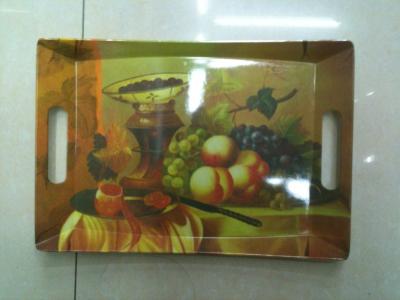 Square oil painting pattern tray