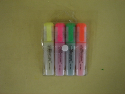 4 PVC bag [highlighter] using environmentally friendly inks and writing flow good, colorful,