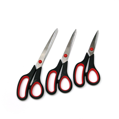 Spot Supply Black Handle Red Ring Rubber Scissors Office Scissors Scissors