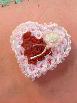 30 soap flower lace flower heart box