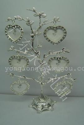 Diamond photo frame metal photo frame tree ornament