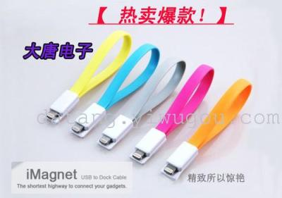 New portable bracelets data cable, Apple, Samsung I5 bracelet magnetic data micro small Mi Anzhuo data cables