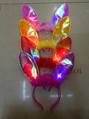 AB fabric bunny ears glitter factory direct