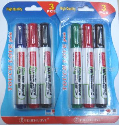 Erasable whiteboard pen with 3 color card manufacturers selling quality assurance