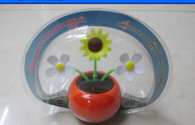 Spot foreign trade js-2237 solar energy object car decoration solar flowers