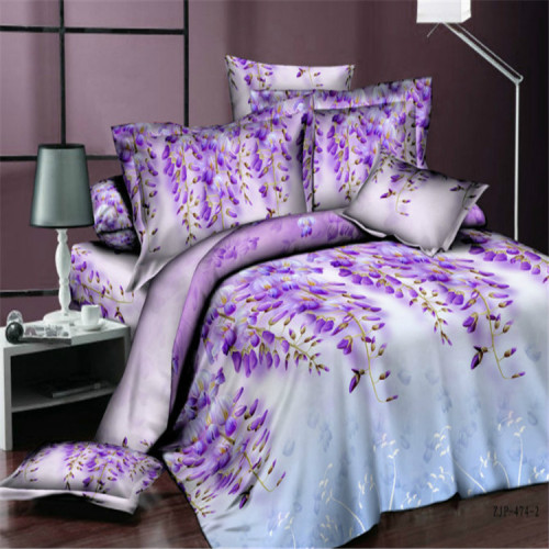 foreign trade bedding snow song 3d polyester cotton osaka flower series active printing and dyeing factory direct sales wisteria flower language the most beautiful elf
