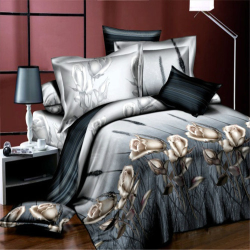 4-piece polyester cotton four-piece bedding four-piece set natural environmental protection factory direct sales --- picturesque