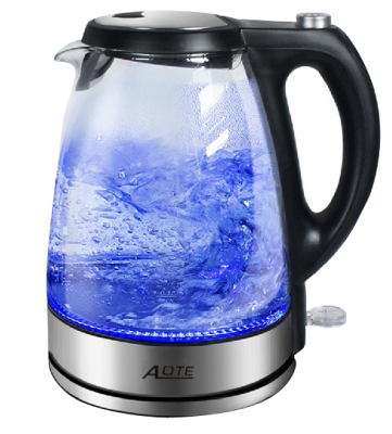 Aote German Glass Explosion-Proof LED Lamp with Blue Light Electric Kettle Anti-Dry Burning Automatic Power off