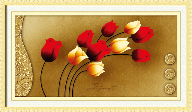 Golden Tulip 5D00165 (5D cross stitch)
