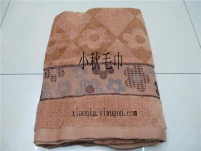 Satin plum blossom and bamboo fiber bath towel