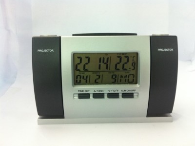 Double the projection clock/calendar/alarm clock