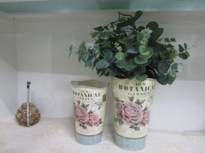 Flower pot wholesale tin Flower bucket simulation garden iron art vase, gardening Flower pot, household crafts