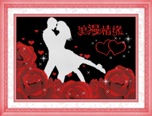 Precision three-dimensional printing DIY material package romantic couple 5D cross stitch 0222