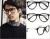 Retro leopard myopia glasses frame non mainstream black men and women tide round frames of flat mirror