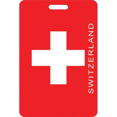 багажная биркаPVC Switzerland patterned soft luggage tag bagageseddel