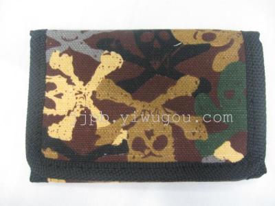 Skull wallet 10 ammonia canvas material production for children.