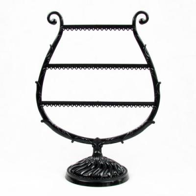 Small harp-47 holes black plastic earrings display stand earrings holder