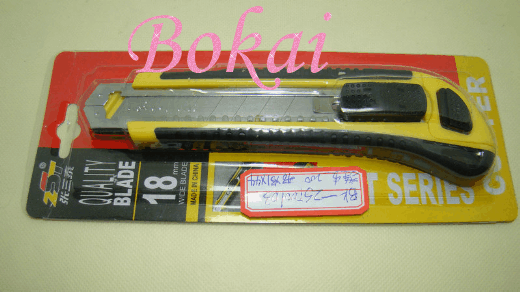 Utility knife with three bursts, rubberized utility knife 18MM knife