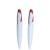 New Korean white ballpoint pen can print logo gel pens metal pens