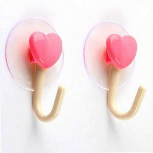 Cute love hook big sucker hook 2 to install multi - store department store supply heart-shaped hook