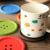A creative Home Furnishing supplies silicone coaster coaster cute button