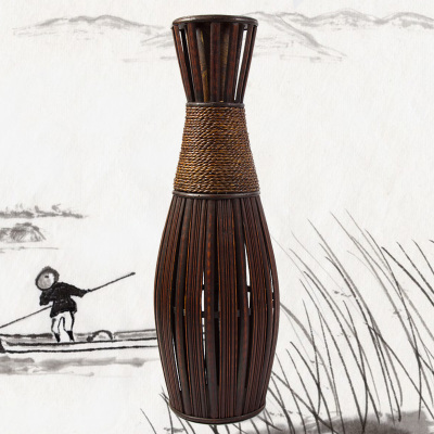 handmake bamboo/straw vase high quality garniture