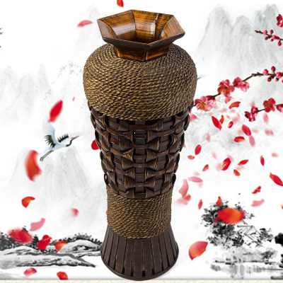  Chinese style characteristics of bamboo furniture /wide mouth vases/features present AS12007
