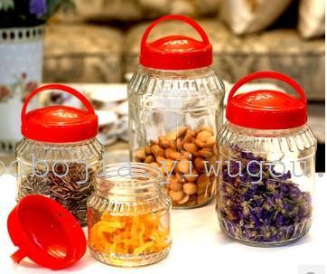 Glass storage jar sealed storage jar pickles with handle HD98
