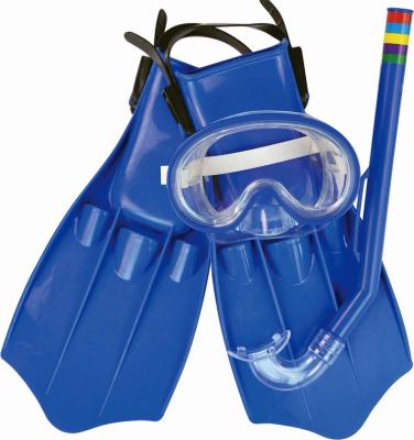 Three-piece suit diving flippers