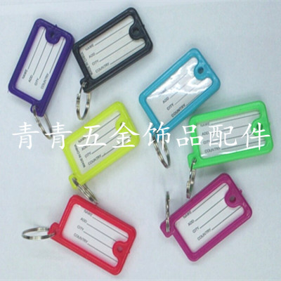 Plastic luggage tags licence badge number plate classification