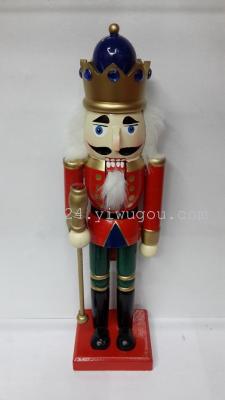 wooden nutcrackers,38cm with crown