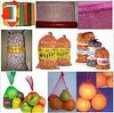 Mesh bags of vegetables and bags of potato chips bag Mesh bags of fruits and vegetables