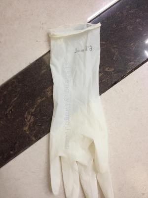 Disposable 12 inch latex gloves white A1 left and right A.