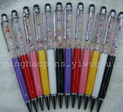 2014 The new capacitive stylus Crystal ballpoint pen metal ballpoint pen factory