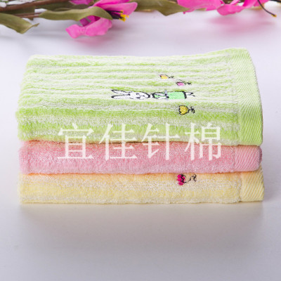 Manufacturers selling towels/cotton towel embroidered Bunny/children of untwisted yarn of bamboo fiber towel boy