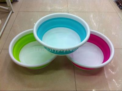Yi Leah foldable silicone folding plastic basin fishing gear feed basin wash basin
