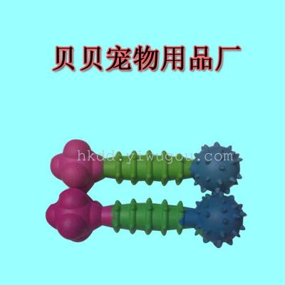 Pet green nontoxic toys and the dog biting vote molar dumbbell rubber pet toys