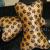 Leopard print short plush neck pillow headrest pillow neck pillow